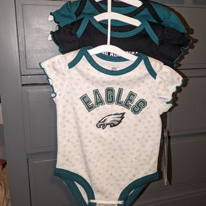 0-3 month Philadelphia Eagles onesies
